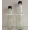 5oz and 10oz glass woozy bottles, hot sauce bottle with plastic cap